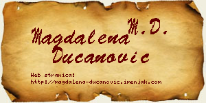Magdalena Ducanović vizit kartica